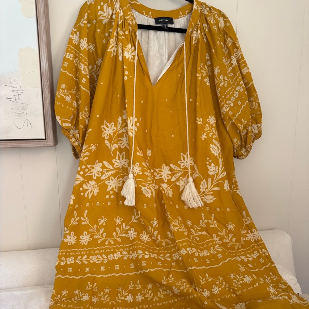 Karen Kane Mustard Floral Dress